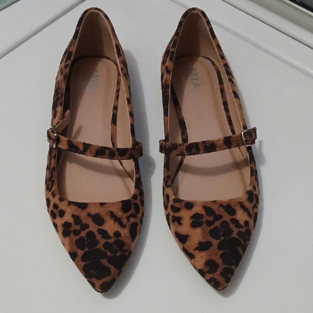 Gorgeous! MIA Fionna Leopard Print Maryjane Flat Shoe 9.5 ⚜️🐆⚜️
